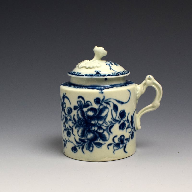 Mansfield Pattern Mustard Pot and Cover 1760-80