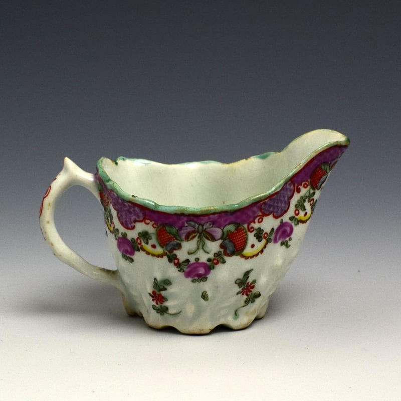 Floral Pattern Low Chelsea Ewer c1785-90