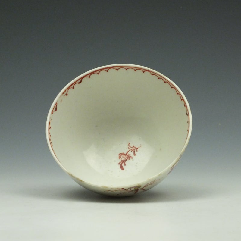Lowestoft Porcelain Parrot and Butterfly Pattern Trio c1780-90 (15)