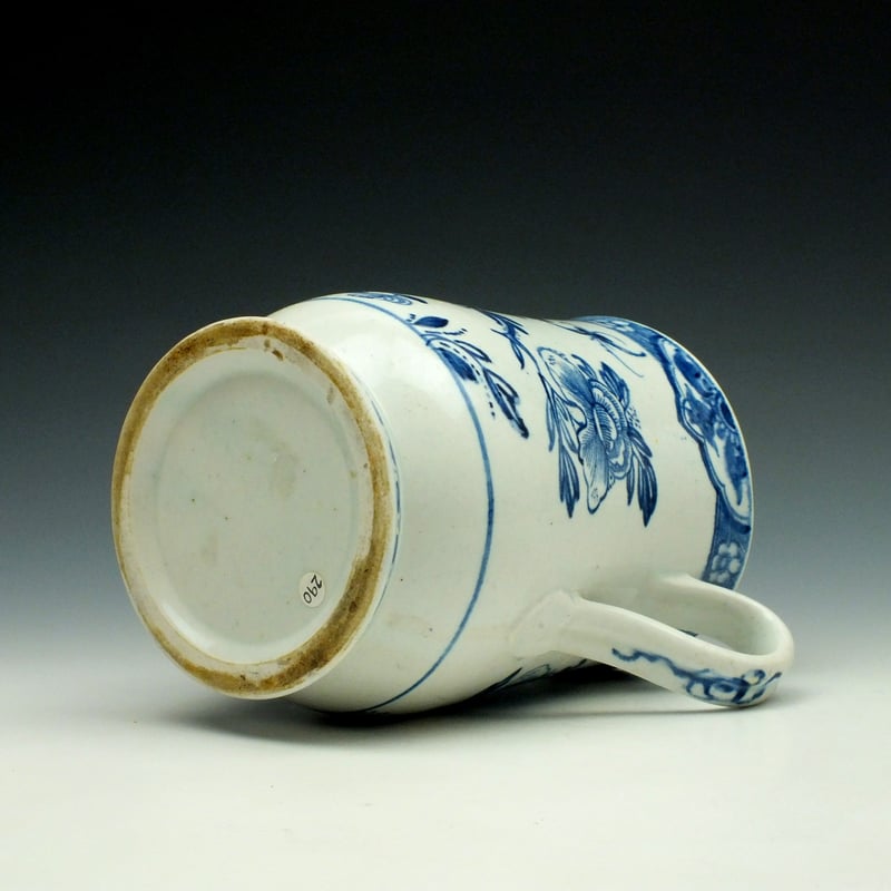 8-Bow Porcelain Peony and Rock Pattern Mug c1760-70 (8)