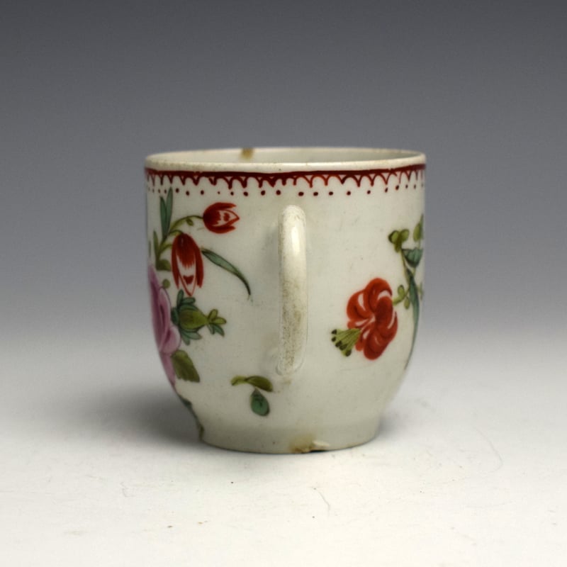A Bow Rose Pattern Coffee Cup c1758 (4)