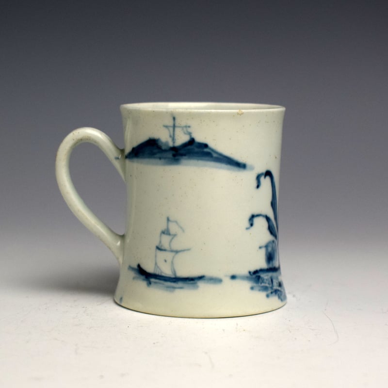 A Fine Worcester Willow Root Pattern Coffee Can c1752-53 (2)