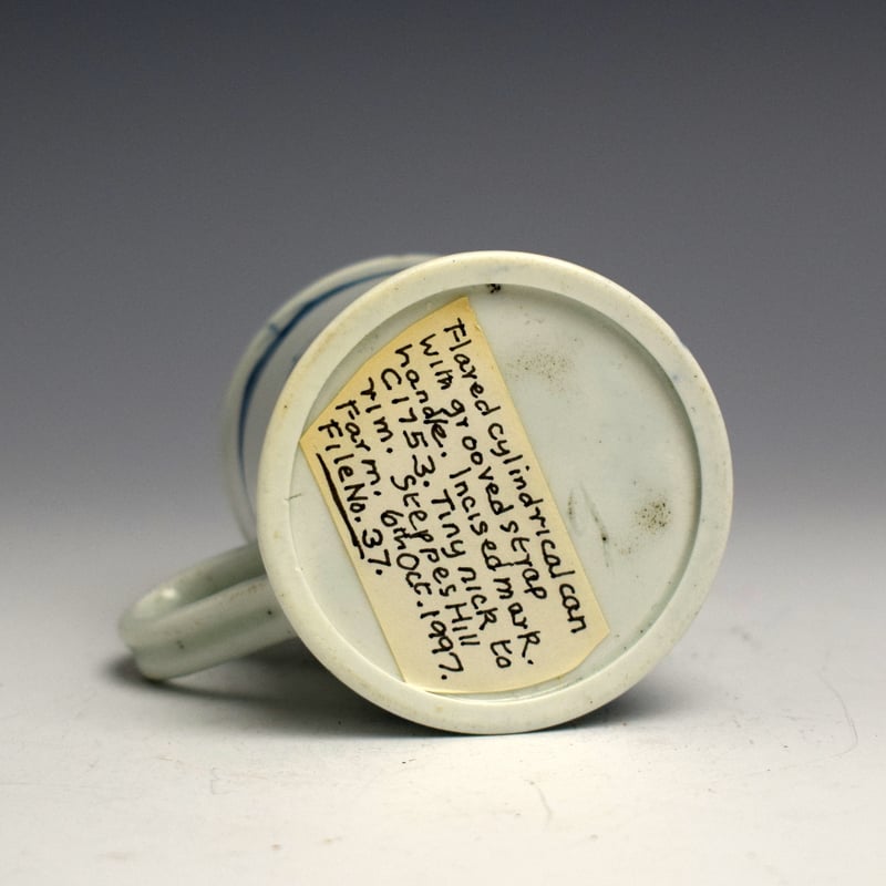 A Fine Worcester Willow Root Pattern Coffee Can c1752-53 (6)