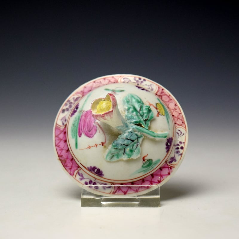Baddeley Littler Mandarin Pattern Teapot and Cover c1780-85 (9)