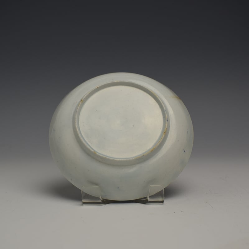 Bow Banana Tree and Swastika fence Pattern Teabowl and Saucer c1758 (2)