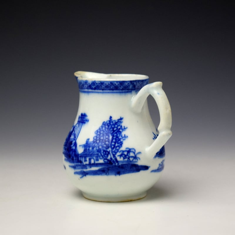 Bow Desirable Residence Pattern Sparrow Beak Jug c1758-60 (5)
