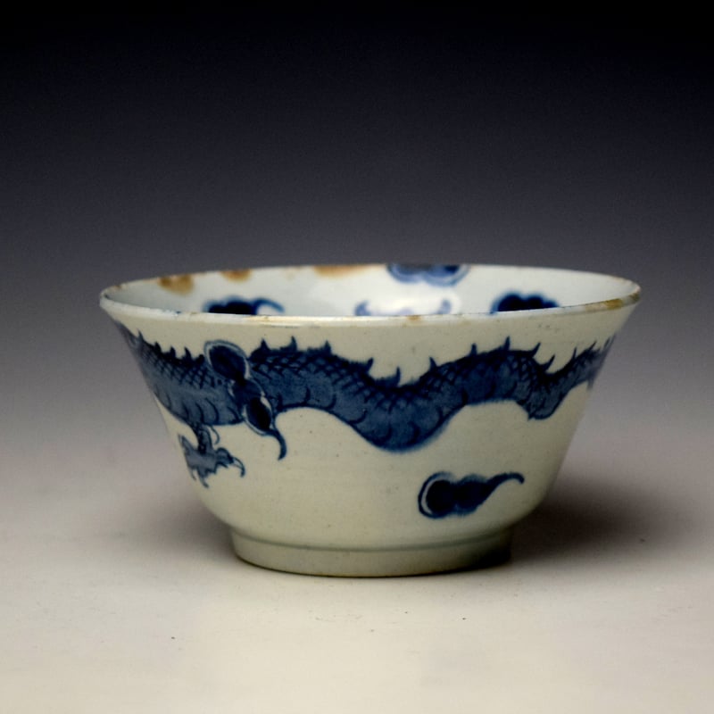 Bow Dragon Pattern Small Bowl c1758-63 (3)
