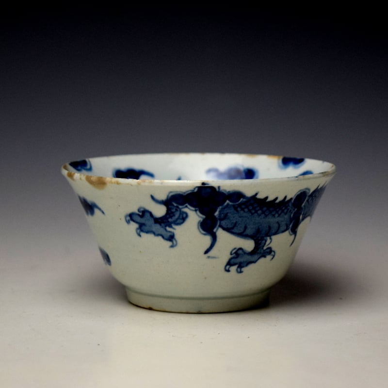 Bow Dragon Pattern Small Bowl c1758-63 (4)
