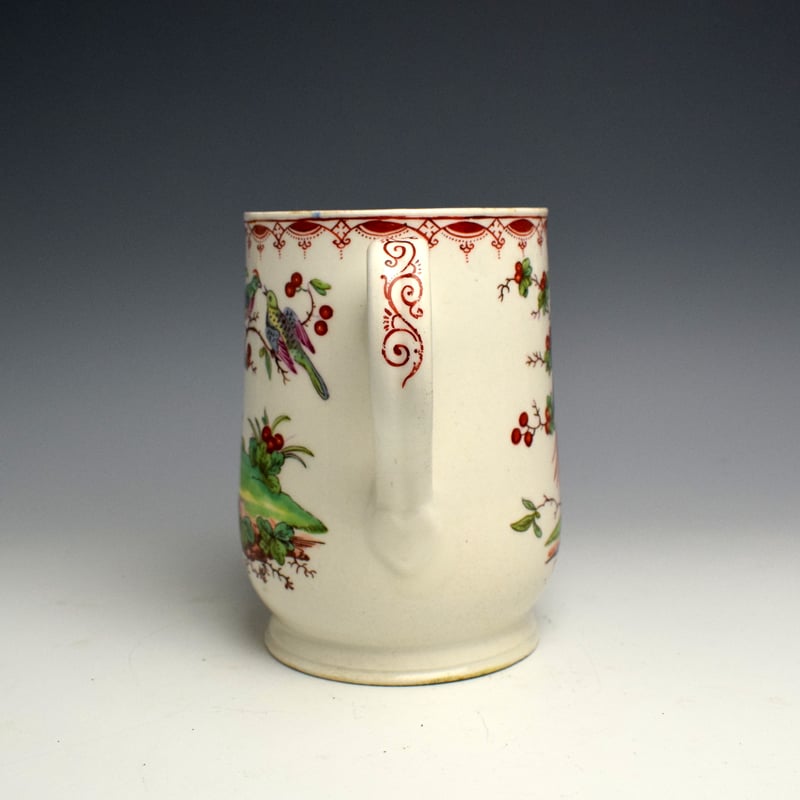 Bow Fancy Bird in Tree Pattern Bell Shaped Mug c1770 (4)