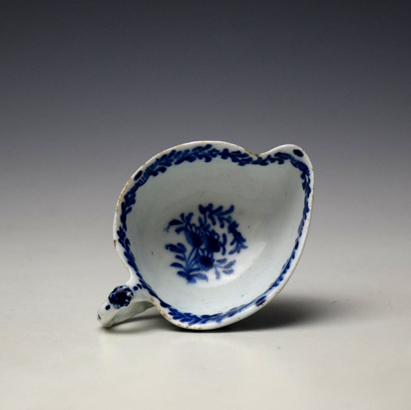 Bow Floral Pattern Peach Shaped Butterboat c1765-70 (1)