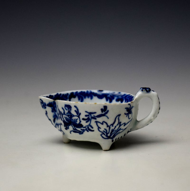 Bow Floral Pattern Peach Shaped Butterboat c1765-70 (4)