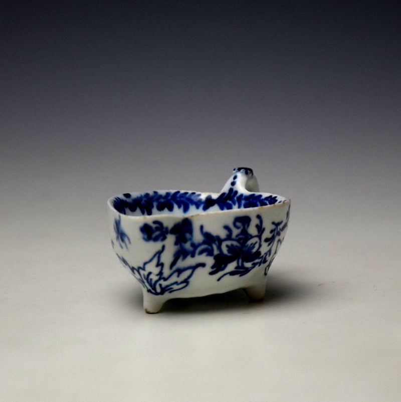 Bow Floral Pattern Peach Shaped Butterboat c1765-70 (5)