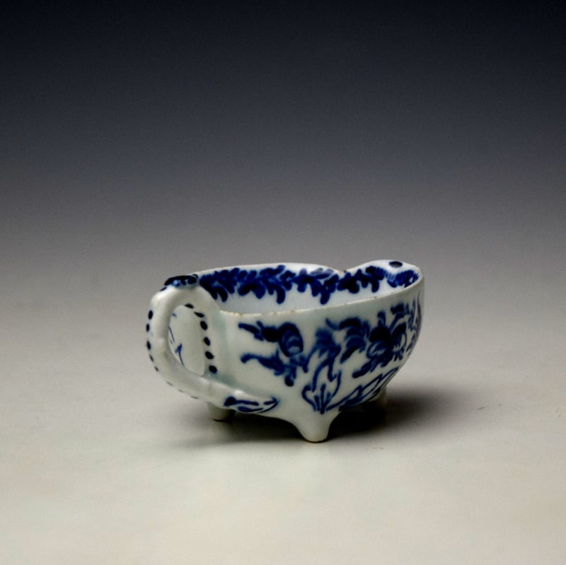 Bow Floral Pattern Peach Shaped Butterboat c1765-70 (7)