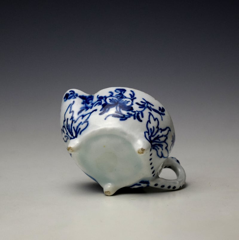 Bow Floral Pattern Peach Shaped Butterboat c1765-70 (9)