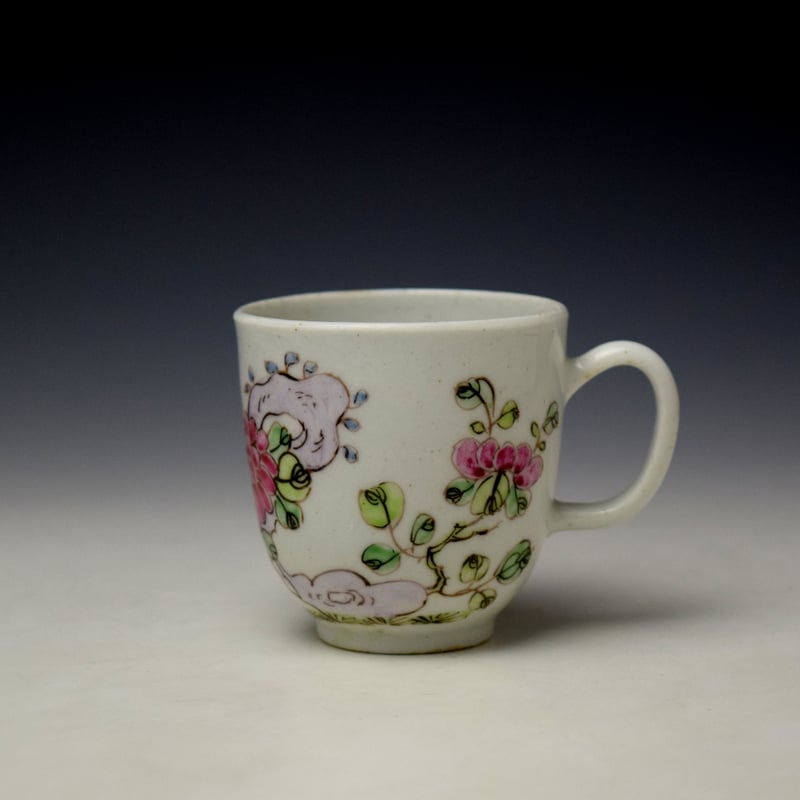 Bow Flowering Rock Pattern Coffee Cup c1754-56 (1)