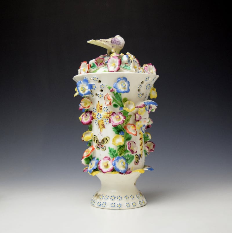 Bow Frill Vase and Cover c1760 (6)