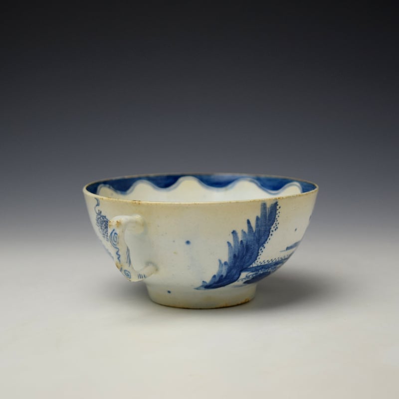Bow Golfer and Caddy Pattern Breakfast Size Teacup c1760 (5)