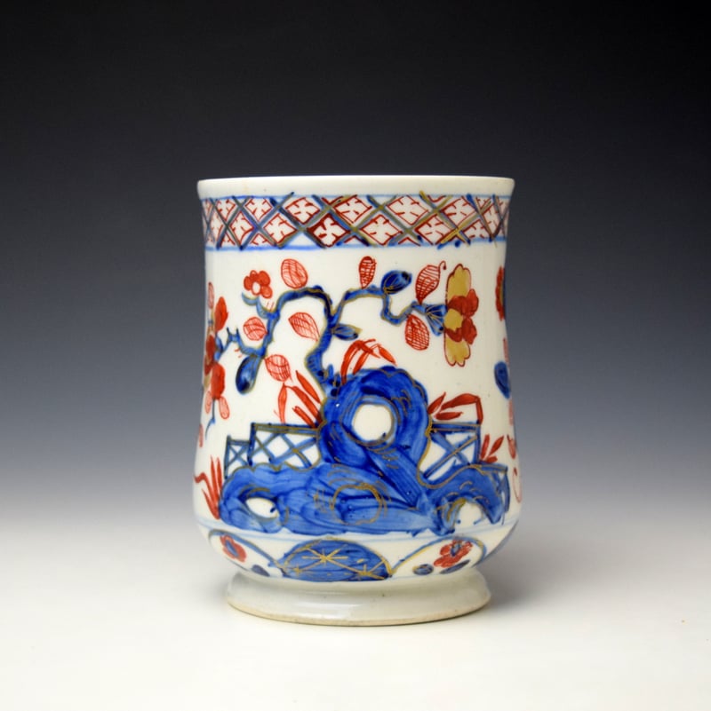 Bow Imari R Marked Tankard c1750-52 (2)