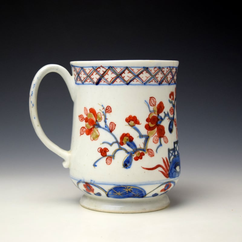Bow Imari R Marked Tankard c1750-52 (3)