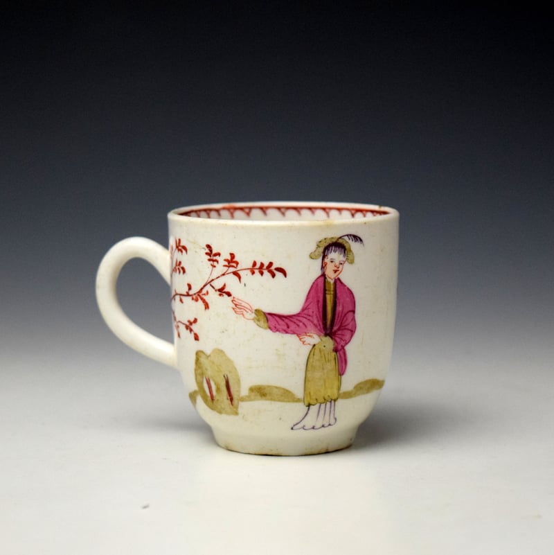 Bow Mandarin Lady Holding a Flower Pattern Coffee Cup c1765-70 (3)