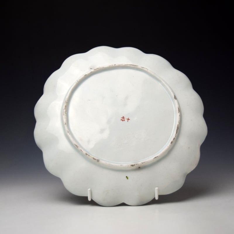 Bow Mandarin Pattern Fluted Dish c1765 (2)