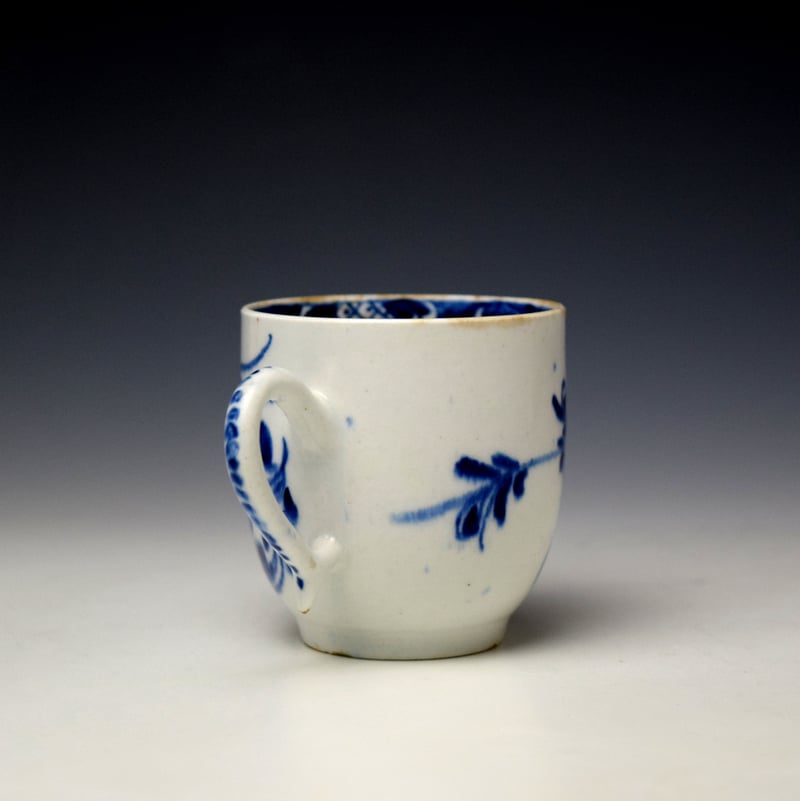 Bow Mansfield Pattern Coffee Cup and Saucer c1760-65 (5)