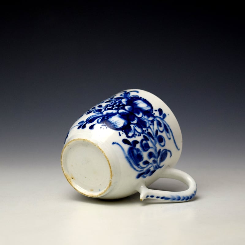 Bow Mansfield Pattern Coffee Cup and Saucer c1760-65 (8)