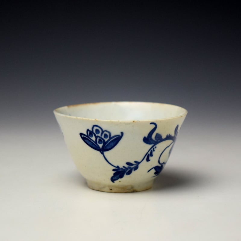 Bow Peony Rock and Bamboo Pattern Teabowl c1758-62 (2)