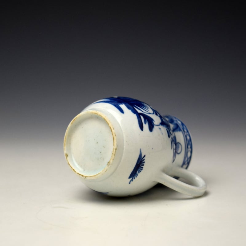 Bow Peony Willow and Rock Pattern Sparrow Beak Jug c1765-70 (7)