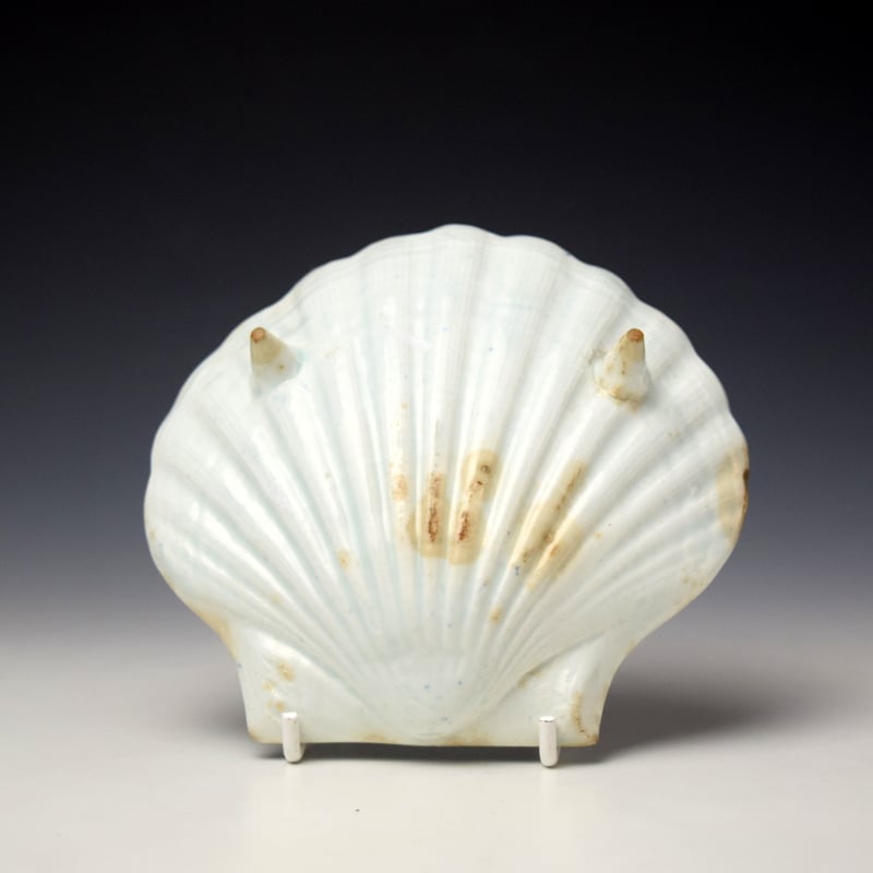 Bow Peony and Bamboo Pattern Shell Shaped Pickle Dish c1758-62 (2)
