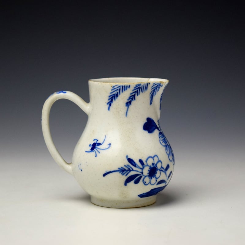 Bow Peony and Flowering Root Pattern Cream Jug c1750-55 (3)