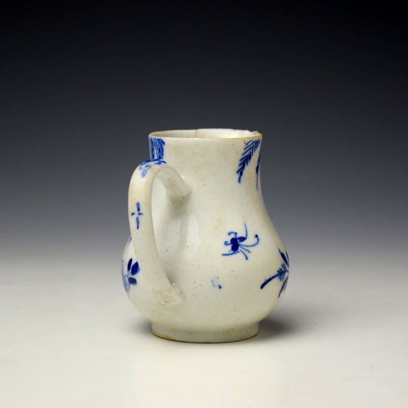 Bow Peony and Flowering Root Pattern Cream Jug c1750-55 (4)