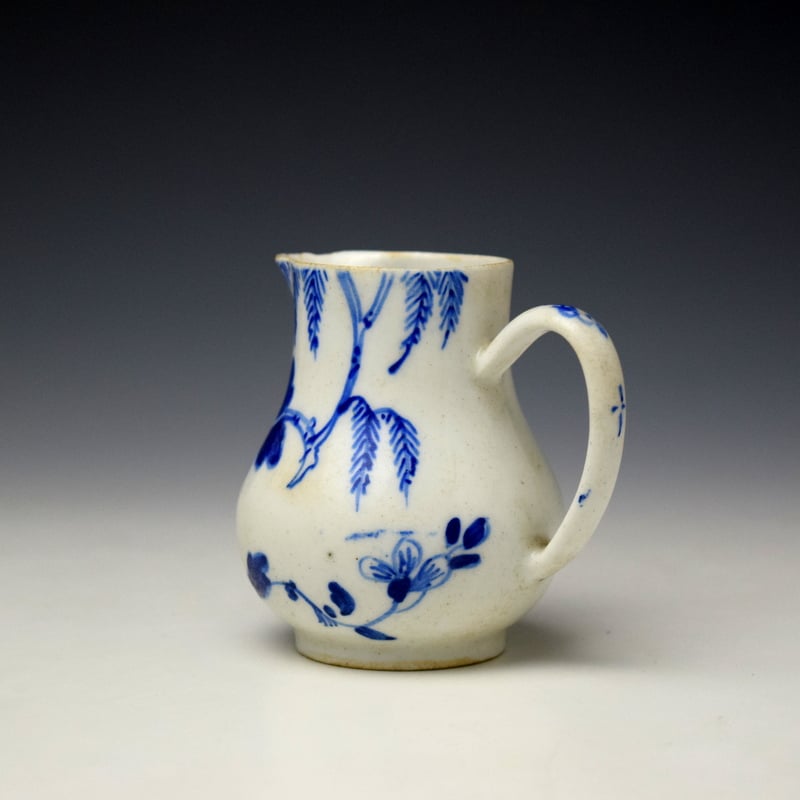 Bow Peony and Flowering Root Pattern Cream Jug c1750-55 (5)