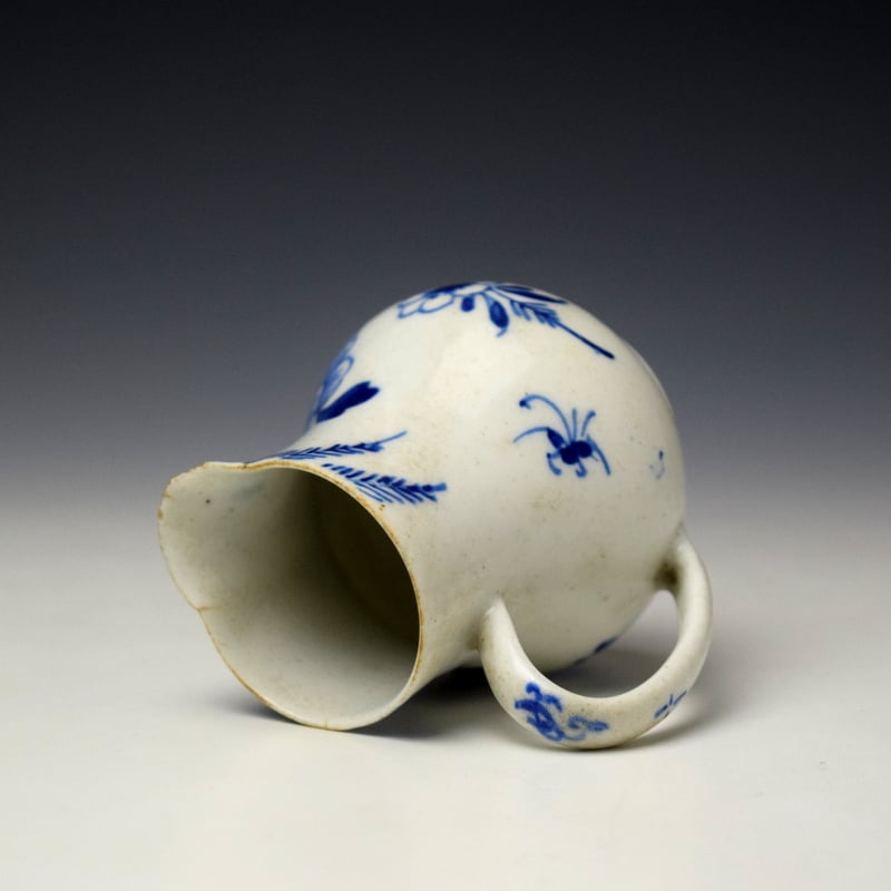 Bow Peony and Flowering Root Pattern Cream Jug c1750-55 (6)