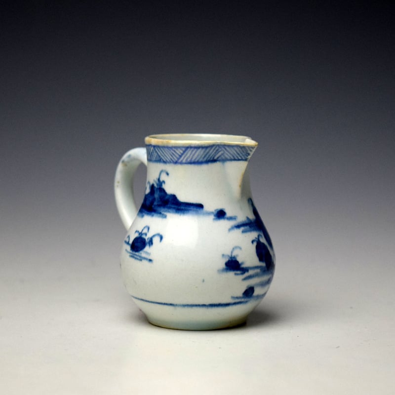 Bow Rocky Central Pavilion Pattern Sparrow Beak Jug c1753-55 (4)