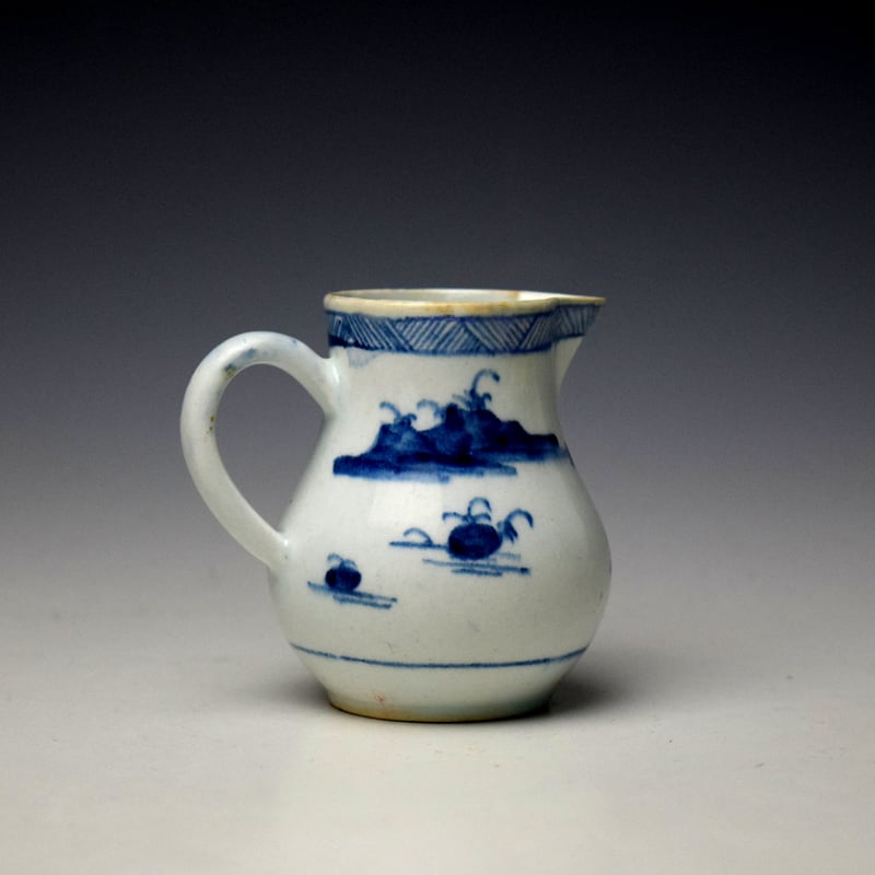 Bow Rocky Central Pavilion Pattern Sparrow Beak Jug c1753-55 (5)