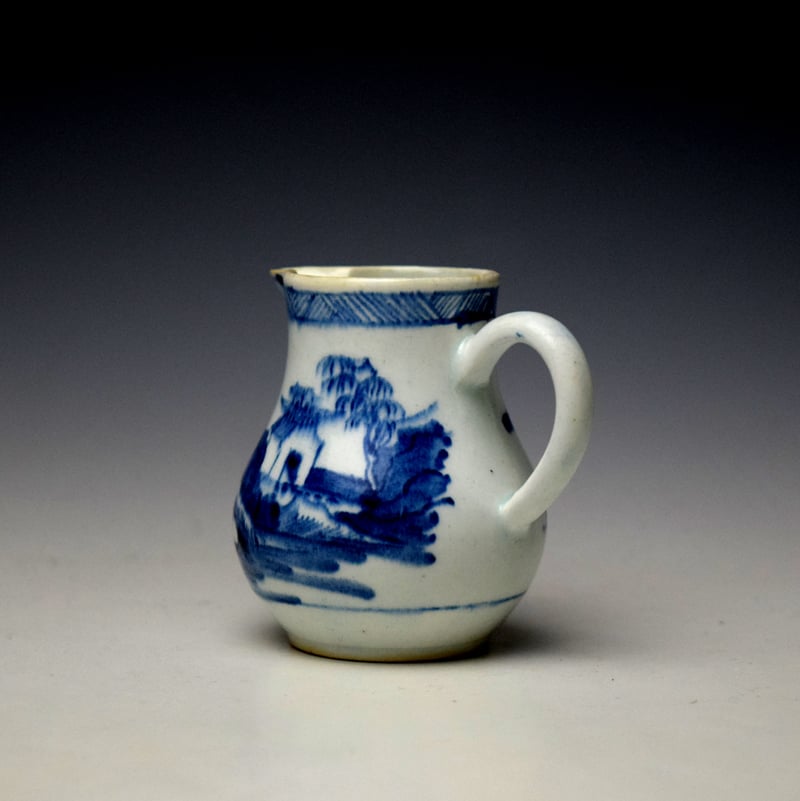 Bow Rocky Central Pavilion Pattern Sparrow Beak Jug c1753-55 (7)
