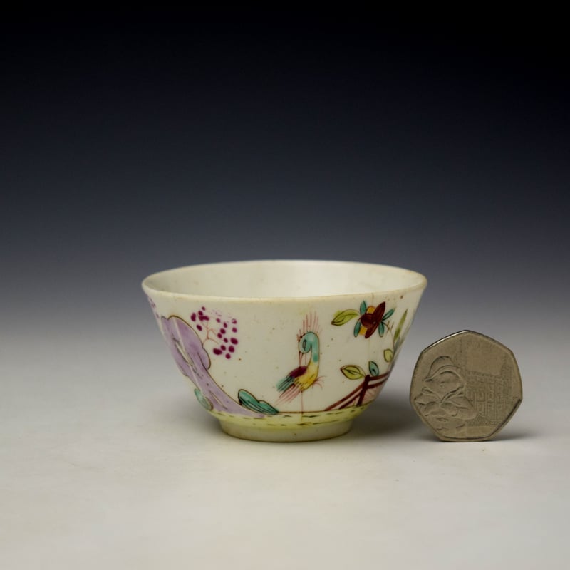 Bow Strutting Bird Pattern Teabowl c1755 (2)