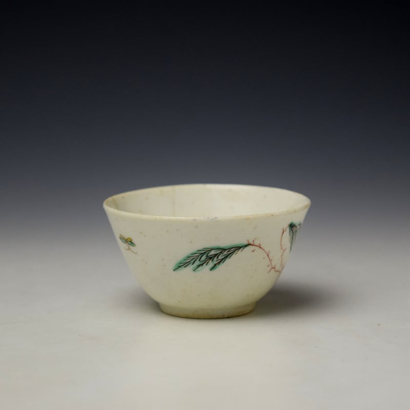 Bow Strutting Bird Pattern Teabowl c1755 (4)