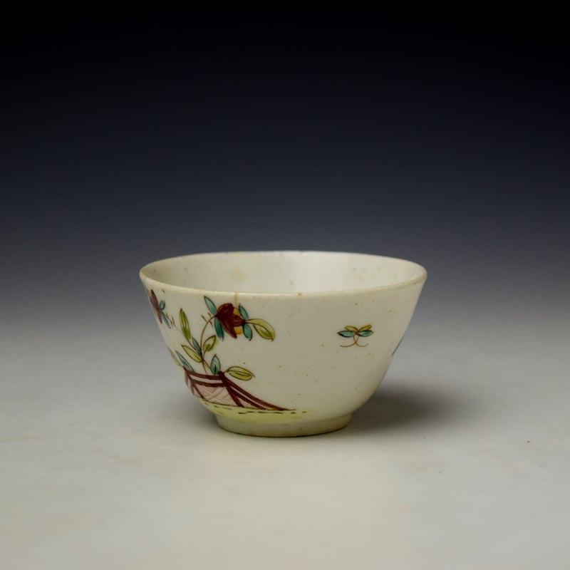 Bow Strutting Bird Pattern Teabowl c1755 (5)