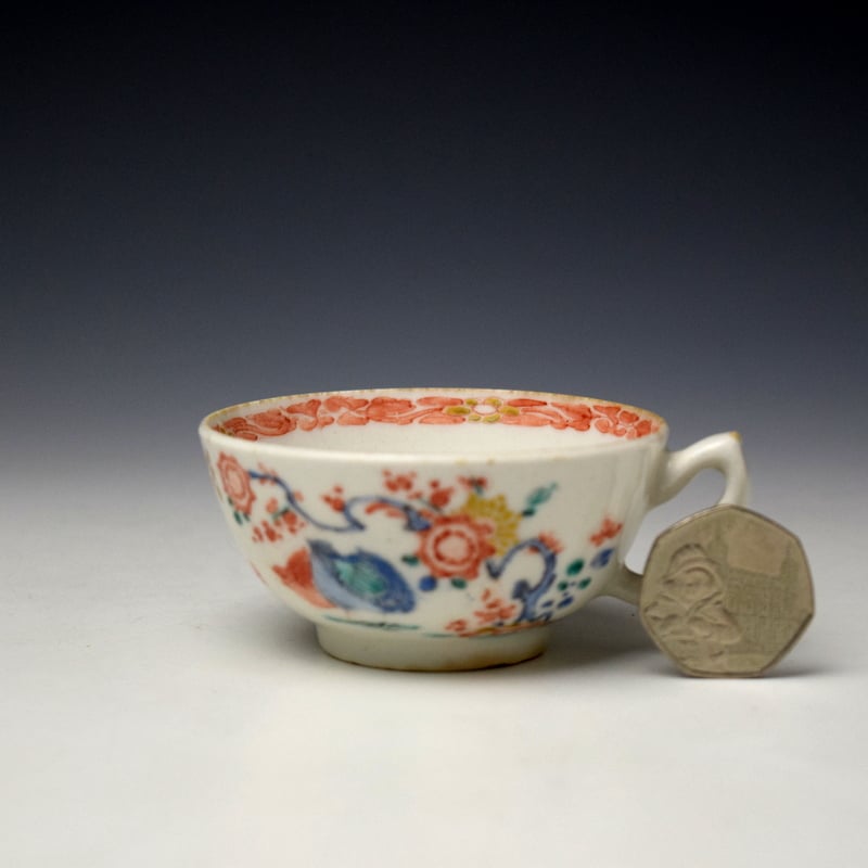 Bow Two Quail Pattern Teacup c1752-55 (2)