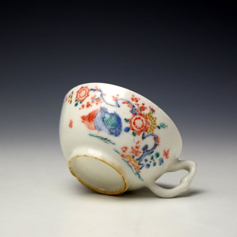 Bow Two Quail Pattern Teacup c1752-55 (7)