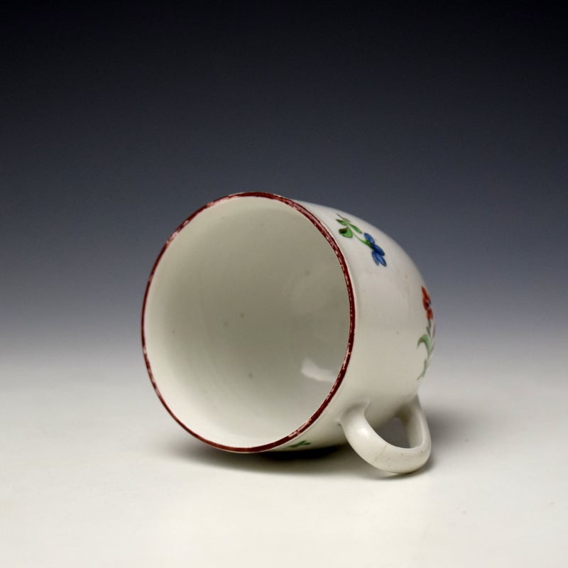 Bristol Floral Pattern Coffee Cup c1770 (5)