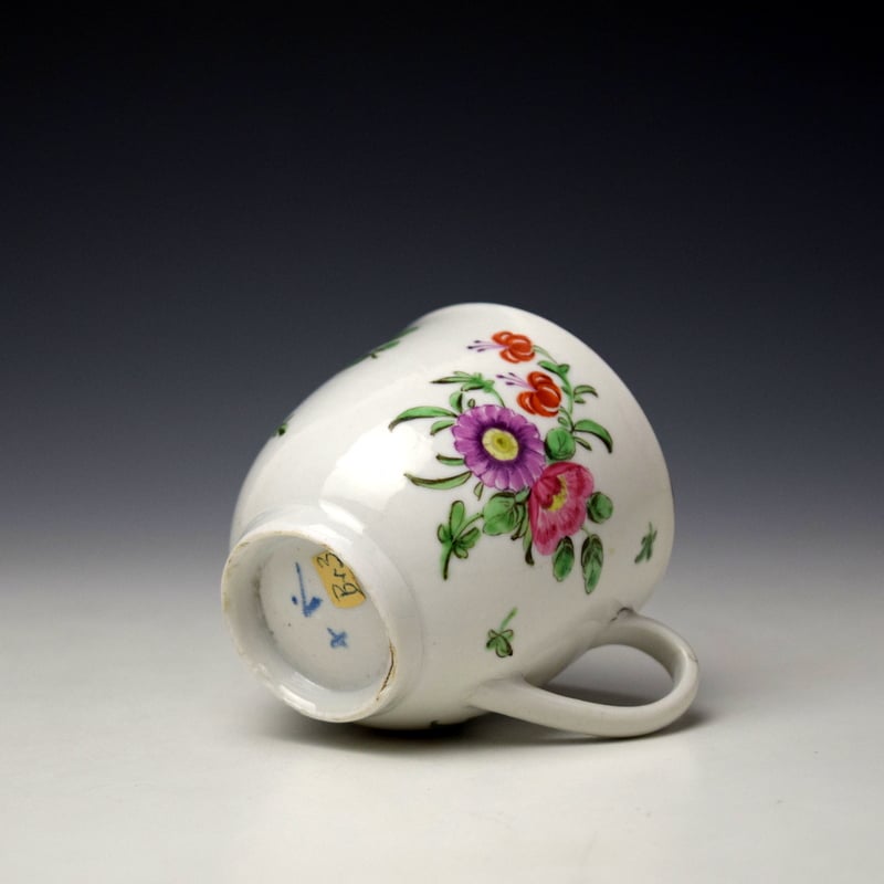 Bristol Floral Pattern Coffee Cup c1770 (6)