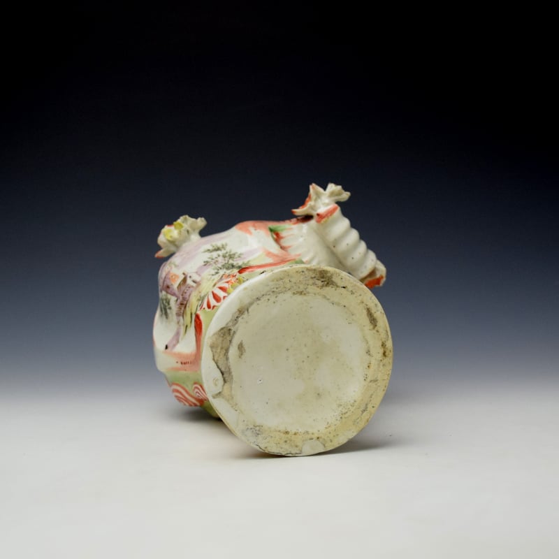 Castle Painter Frill Vase and Cover c1760 (6)