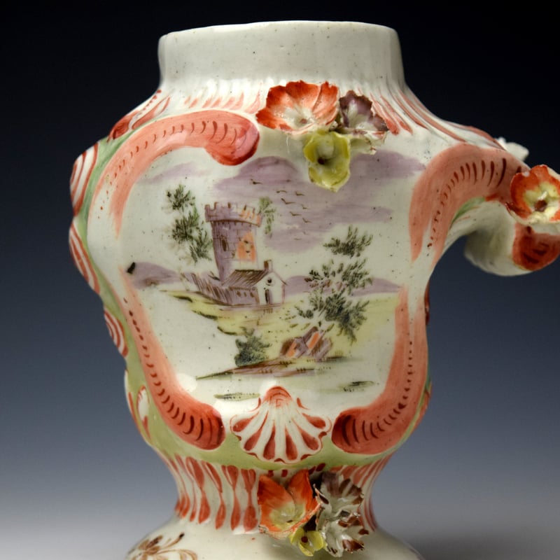 Castle Painter Frill Vase and Cover c1760 (7)