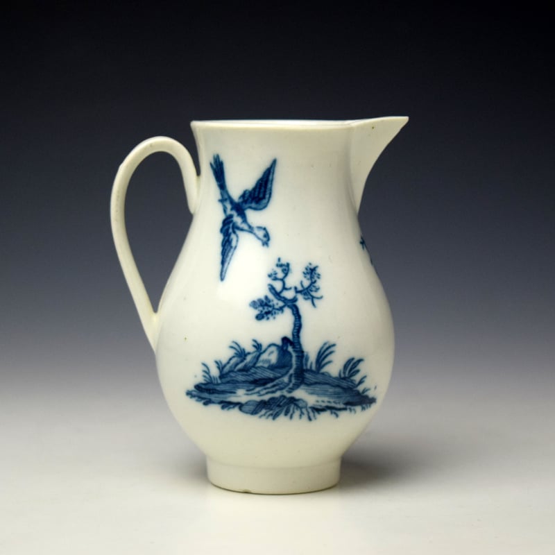 Caughley Birds In Branches Sparrow Beak Jug c1778-92 (4)