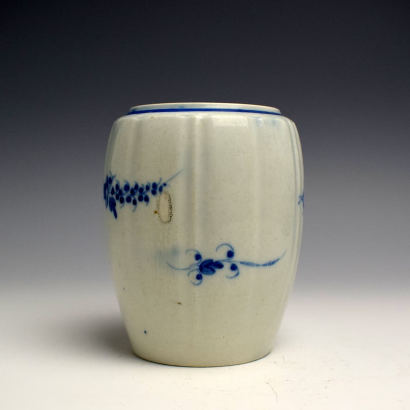 Caughley Chantilly Sprigs Pattern Cylindrical Tea Caddy c1785 (3)