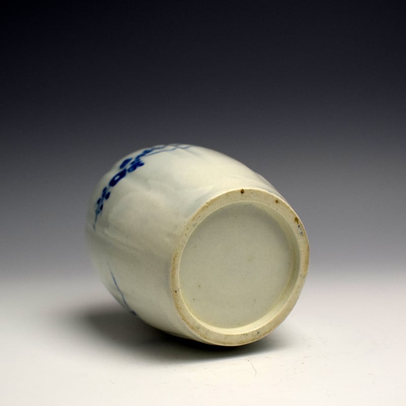Caughley Chantilly Sprigs Pattern Cylindrical Tea Caddy c1785 (5)