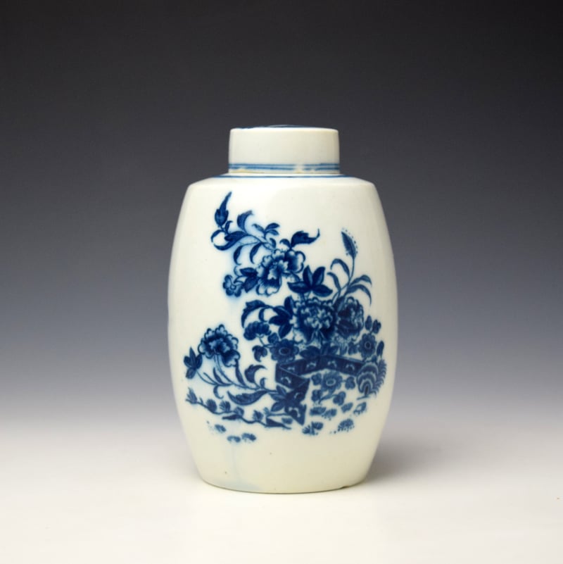 Fence Pattern Tea Canister and Cover c1777-90